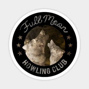 Full Moon Howling Club Magnet